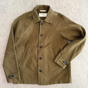 Rogue Territory jungle cloth pea jacket in olive, men's M, made in USA